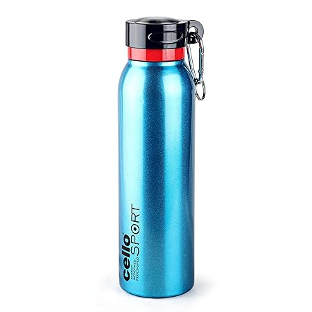 CELLO Beatle Stainless Steel Sports Bottle (Blue, 700ml)