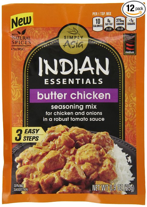 Indian Essentials Seasoning Mix, Butter Chicken, 0.9 Ounce (Pack of 12)