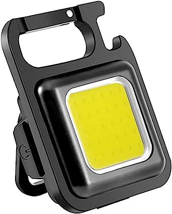 HVIKOV LED Mini Flashlight,1000 Lumens Rechargeable Waterproof Portable,4 Modes Portable Pocket Light,with Folding Bracket,Bottle Opener for Fishing Walking Camping