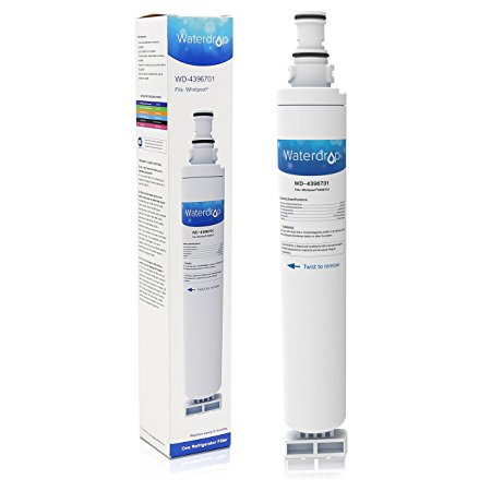 Waterdrop Refrigerator Water Filter Replacement for Whirlpool 4396701, 4396702(Doesn't Fit Kenmore ), 1 Pack