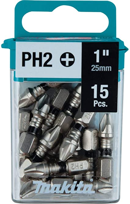 Makita E-00664 Impact XPS #2 Phillips 1" Insert Bit, 15/pk