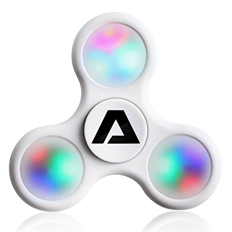 Tri-Spinner Fidget Toy - With LED Light - (Spinning Time Up To 3 Min)