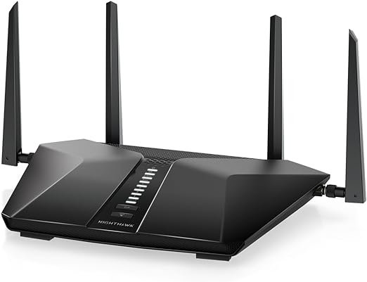 NETGEAR Nighthawk 6-Stream Dual-Band WiFi 6 Router (RAX54S) – AX5400 Wireless Speed (Up to 5.4 Gbps) - Coverage up to 2,500 sq. ft., 25 Devices - 1-Year Armor Subscription Included