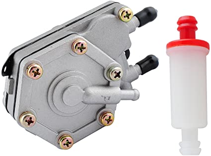 Podoy 2520227 Fuel Pump for compatible with Polaris with 2530009 Small Inline Fuel Filter Sportsman 325 400 500 600 700 6X6 (1996-2010)