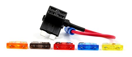 FAST SHIPPING ADD CIRCUIT ATO ATC FUSE TAP Add ON DUAL CIRCUIT ADAPTER AUTO CAR TERMINAL   FUSE SET 5, 7.5, 10, 15, 20 AMPS