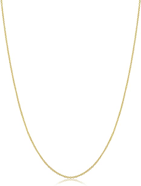 14k Yellow Gold Filled Or White Gold Filled Cable Chain Necklace For Women And Men (1mm, 1.3mm, 1.5mm or 2.1mm - sizes from 14 to 30 inch long)