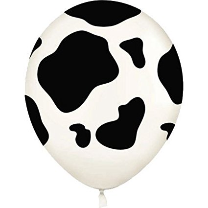 10 Cow Print Balloons