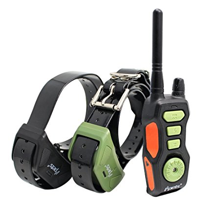 iPets PET618 Dog Shock Collar 2600ft Remote Controlled Collar 100% Waterproof & Rechargeable Dog Training Collar with Beep Vibrating Electric Collar for Dogs