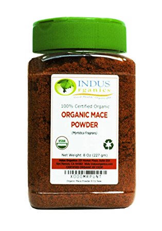 Indus Organics Mace Powder, 8 Oz Jar, Premium Grade, High Purity, Freshly Packed