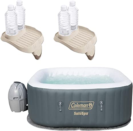 Coleman SaluSpa 4 Person Portable Inflatable Hot Tub w/Cup Holder (2 Pack)