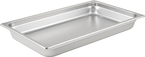 Winco 2 1/2-Inch Anti-Jamming Steam Pan, Full, 24-Gauge