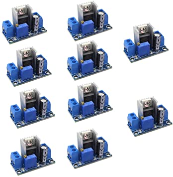 HiLetgo 10pcs LM317 DC-DC Converter Buck Step Down Circuit Board Module Linear Regulator LM317 Adjustable Voltage Regulator Power Supply