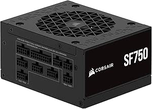 CORSAIR SF750 (2024) Fully Modular Low Noise 80 Plus Platinum ATX Power Supply – ATX 3.0 Compliant – PCIe 5.0 Ready – SFX-to-ATX Bracket Included – Black