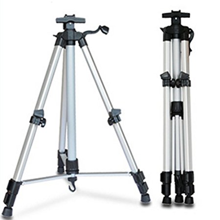 Painting Easel Stand, Mukin Adjustable Height Folding ArtEasel, Colorful Aluminum Lightweight and Sturdy - 62 Inches Tall Telescoping Tripod for Tabletop or Floor. (Portable Carry Bag) (Silver)