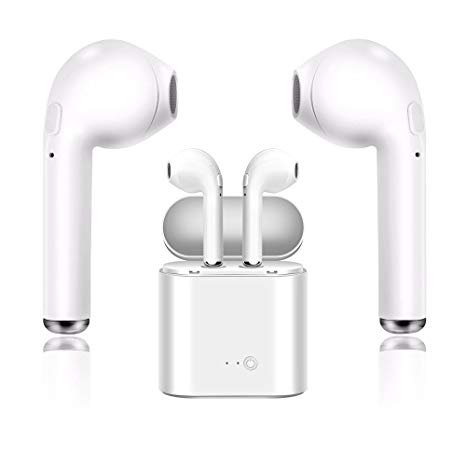 Bluetooth Headset Headset, Mini Earbud in-Ear Headphones, Stereo Headphones with Microphone and Noise Reduction, Compatible with Smartphone