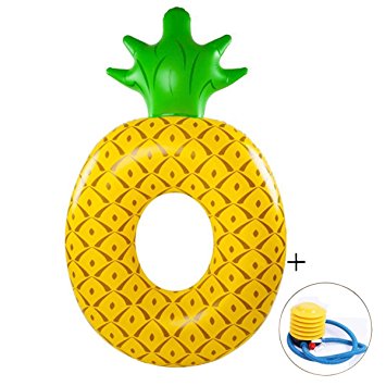 Pool Float,ZICA Inflatable PVC Pineapple Swimming Ring
