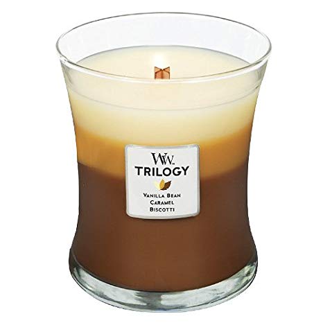 Woodwick Café Sweets Trilogy Candle, Brown, Medium