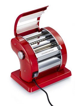 Ovente PA815R Revolutionary Electric Pasta Maker, 150mm, Metallic Red