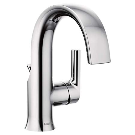 Moen S6910 Doux Collection One-Handle High Arc Laminar Stream Bathroom Faucet, Chrome