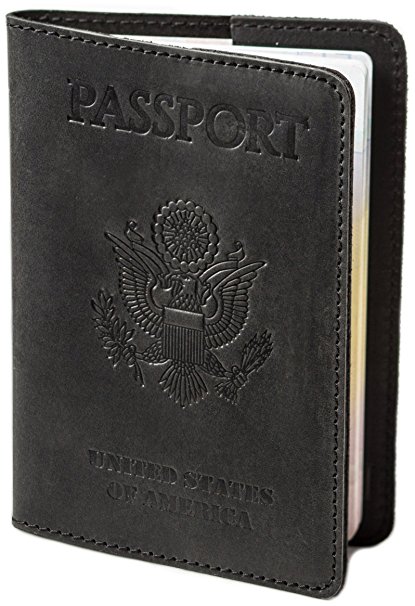 FASTONI Genuine Leather Passport Cover Holder Case - 8 Colours Luxury Protection