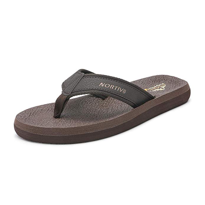 NORTIV 8 Men's Flip Flops Thong Sandals Comfortable Light Weight Beach Sandal