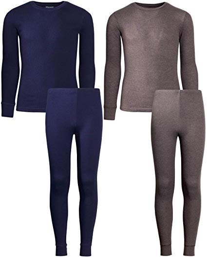 Only Boys 2-Pack Thermal Warm Underwear Top and Pant Set (2 Full Sets)