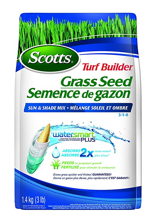 Scotts 12550 Turf Builder Grass Seed Sun & Shade Mix 3-1-0 1.4Kg