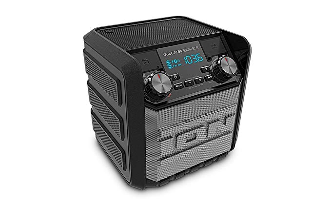 ION Audio Tailgater Express | Compact Waterproof Wireless Speaker System with AM/FM Radio & USB Charge Port (20W)