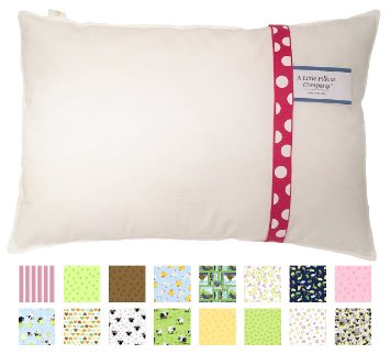 Hypoallergenic TODDLER PILLOW (13"x19") in White & Prints - No Pillowcase Needed - Made in USA - Double Stitched for Extra Durability - Soft Percale - Most Recommended since 2007 - No Flame Retardants - Machine Washable - Ages 2 to 4 (White)