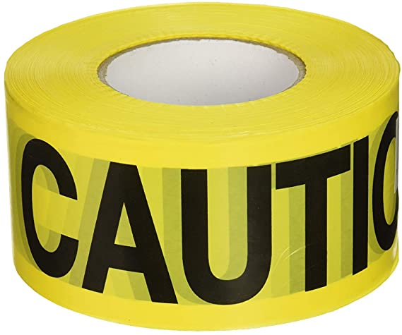 Annurssy Yellow Safety Warning Tape Barricade Tape Caution Barricade Tape Portable Roll Non-Adhesive for Danger/Hazardous/Isolating Areas (3" x 300ft)