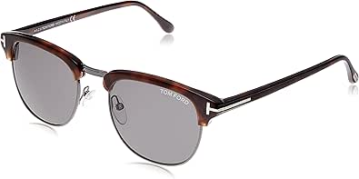 Tom Ford Henry FT0248 Sunglasses-52A Light Ruthenium/Havana (Gray Lens)-51mm