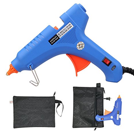 100W Glue Gun with Carry Bag, GOTITENI Mini and Durable Hot Melt Glue Gun for DIY Craft and Sealing, Suit in Home and Office Quick Repair (100W & Blue, Glue Gun Only)