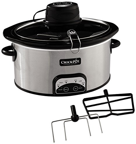 Crock-Pot iStir Automatic Stirring Slow Cooker with 2 Removable Paddles, Stainless Steel, SCCPVP650A