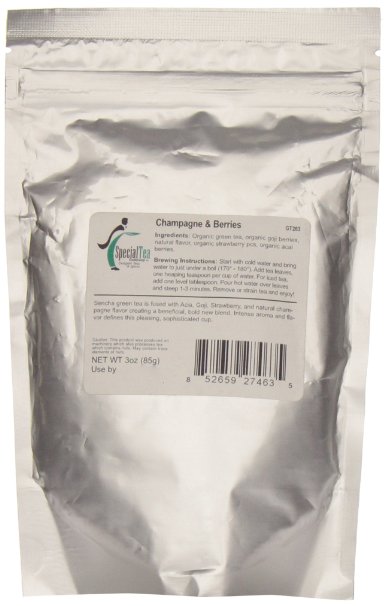 Special Tea Champagne and Berries Loose Leaf Green Tea 3 Ounce