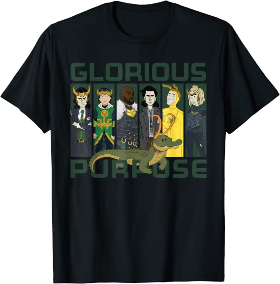 Marvel Loki Variants Alligator Loki Glorious Purpose T-Shirt