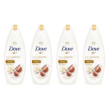 Dove Purely Pampering Body Wash, Shea Butter 22 Ounce, 4 Count