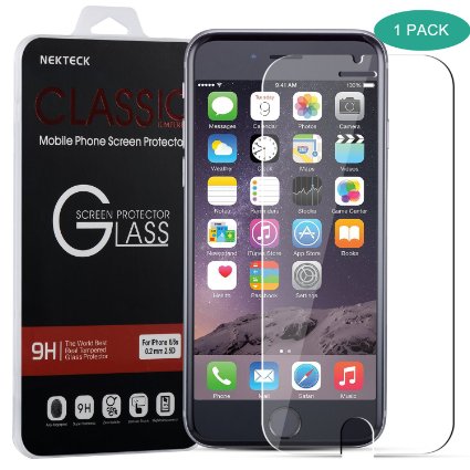 iPhone 6S Screen Protector Nekteck iPhone 6 6S 02mm Tempered Glass Ballistic HD Glass Screen Protector 47 inch Work with Protective Protection Case 3D Touch Compatible