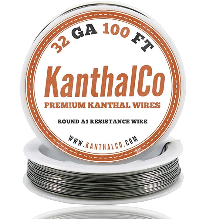 (™) KanthalCo Genuine Kanthal 32 Gauge AWG A1 Wire 100ft Roll 0.20 mm , 13.75 Ohms/ft Resistance
