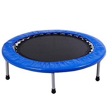 Giantex 38'' Mini Band Trampoline Safe Elastic Exercise Workout w/ Padding & Springs