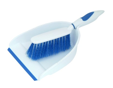 Superior Performance Dust Pan Set with Brush - Blue