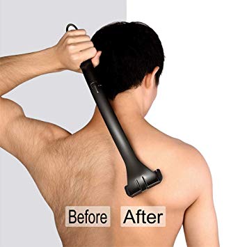 Back Body Hair Removal Body Trimmer Waterproof for Men Pain-Free, Supcare Men Manual Body Shaver, Male Foldable Back Hair Shaver