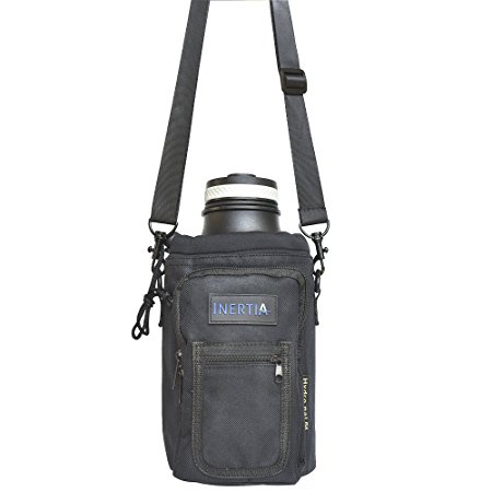 Inertia Gear Hydro Flask 64 oz Water Bottle Holder Carrier w/ Pockets worn as a Sling or Backpack (Bottle Not Included)