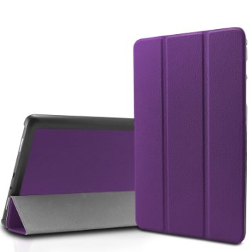 Infiland Samsung Galaxy Tab A 9.7 SmartShell case, Ultra Slim Tri-Fold Case cover for Samsung Galaxy Tab A 9.7-Inch SM-T550 Tablet With Auto Wake/Sleep Feature (Galaxy Tab A 9.7inch Shell, Purple)