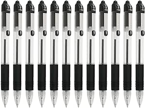 Z-Grip Retractable Ballpoint Pen - Pack of 12 - Black