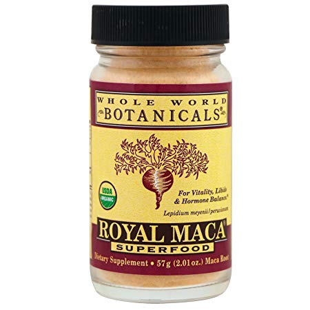 WHOLE WORLD BOTANICALS Organic Maca Powder, 2.01 OZ