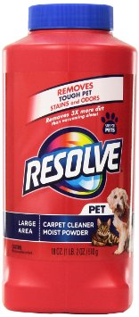 Resolve Pet Expert Carpet Cleaner Powder - Eliminates Dirt and Odors - Removes 3X More Pet Hair, 18 oz
