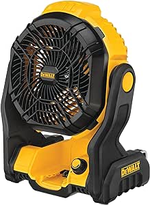 DEWALT 20V MAX* Cordless Fan, Portable, Multi Hanging, Up to 650 CFM Airflow, Tool Only (DCE512B)