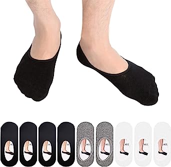 ADFOLF 9 Pack Mens No Show Socks Casual Low Cut Thin Loafers Non Slip Boat Liners