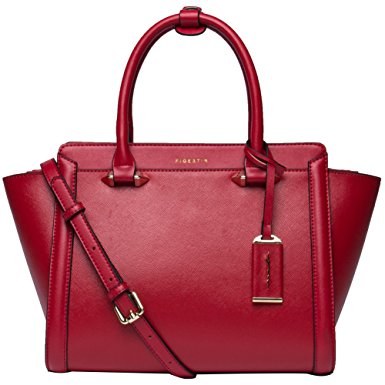 FIGESTIN Women Genuine Leather Designer Handbags Purse Ladies Top Handle Tote Satchel Shoulder Bags