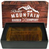 Beard Comb - Natural Organic Sandal Wood for Hair - Scented Fragrance Smell with Anti-Static and No Snag Handmade Fine Tooth Brush Best for Beard and Moustache Packaged in Premium Giftbox